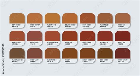 Russet Color Palette Russet Color Guide Palette With Color Names