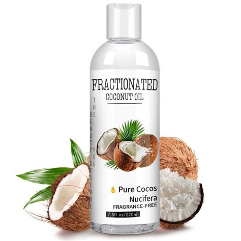 Fractionated Coconut Oil for Skin & Hair, Massage Oil with 100% Pure