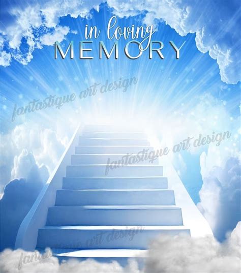 In Loving Memory Png Memorial Background Template Stairs To Heaven