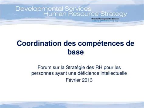 Ppt Coordination Des Comp Tences De Base Powerpoint Presentation