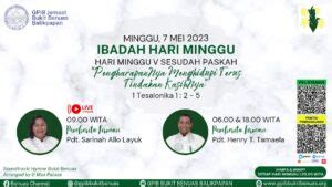 Ibadah Hari Minggu Mei Pf Pdt Henry Teddy Tamaela