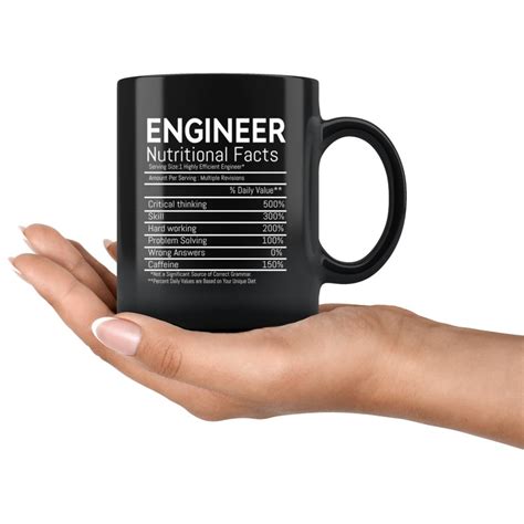 Engineer Nutritional Facts Mug Engineering Mug Engineer Mug Etsy