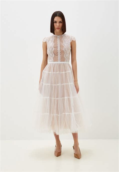 Платье Rich Naked Ivi midi dress цвет белый MP002XW0XH30 купить в интернет магазине Lamoda