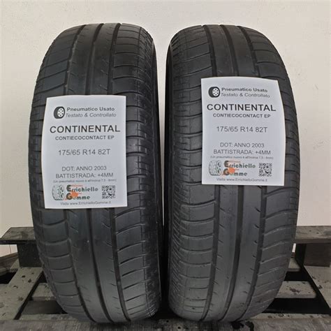 175/65 R14 82T Continental ContiEcoContact EP – 50% +4mm Gomme Estive ...