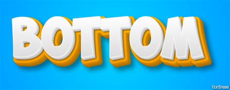 bottom text effect  logo design word