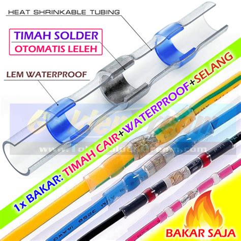 Jual In Hot Seal Wire Connector Sambungan Kabel Waterproof Solder Heat Putih Kota Medan