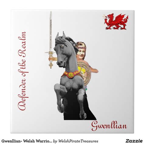 Gwenllian Welsh Warrior Princess Collectors Tile