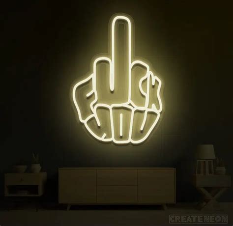 Fuck You Finger Neon Sign Createneon