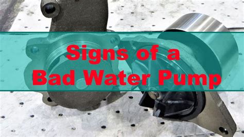 Symptoms Of A Bad Water Pump Car