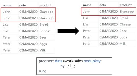 3 Easy Ways To Find And Remove Duplicates In Sas Sas Example Code