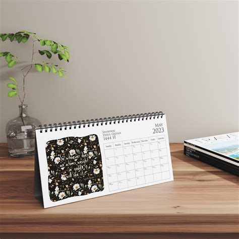 2023 Islamic Desk Calendar With Inspirational Reminders Hijri Etsy