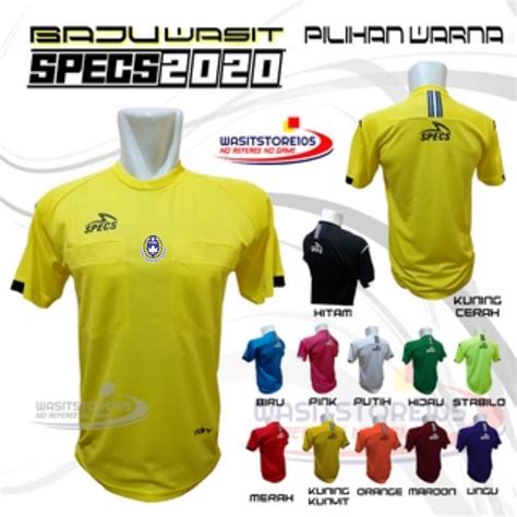 Jual Jersey Wasit Polos Model Specs 2020 2021 Logo Pssi Shopee Indonesia