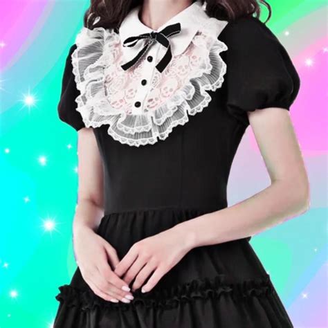 Dolls Kill Dark In Love Skull Ruffle Lolita Dress Depop