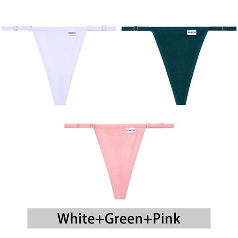 Cutebyte Pcs Set Women Cotton Thongs Low Rise Bikini Panty Sexy T Back Underwear Solid Color G