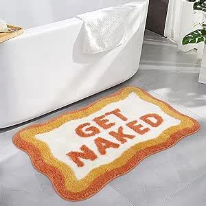 Amazon HAOCOO Get Naked Bath Mat Cute Bathroom Rugs Soft Non Slip