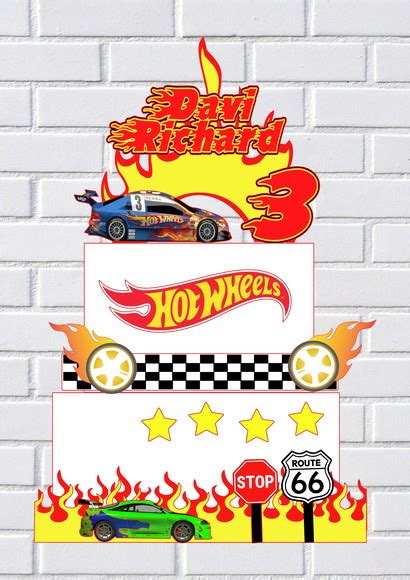 Arquivo De Corte Topo De Bolo Hot Wheels Studio Elo