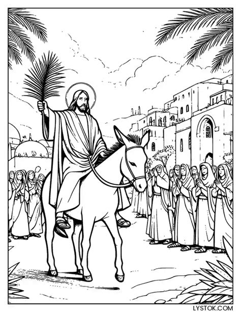 Desenhos Para Colorir Domingo De Ramos - 7 Desenhos e Imagens Domingo de Ramos para Colorir e Imprimir Grátis ...