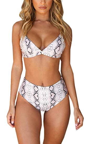 High Waist Leopard Bikini Pieces Swimsuits Wf Shopping
