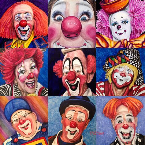 Fun Real Clowns Painting By Patty Vicknair Fine Art America