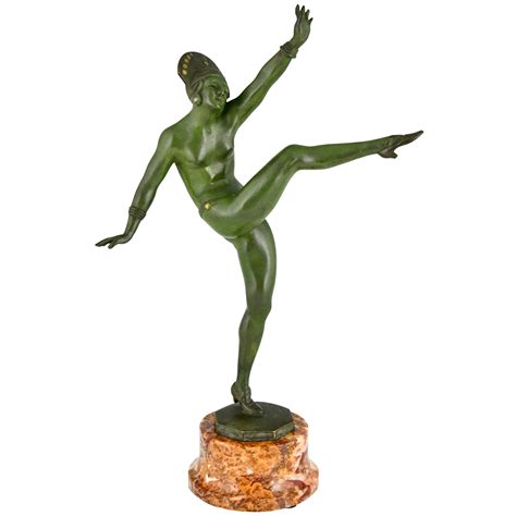 Art Deco Bronze Sculpture Of A Nude Dancer Deconamic