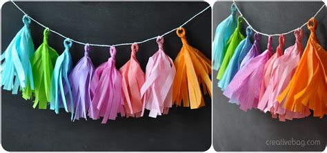 The Creative Bag Blog Diy Tissue Paper Tassel Garlands And Colour