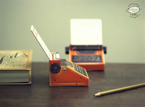 Realistic Mini Typewriter Calendar 2014 Diy Paper On Behance