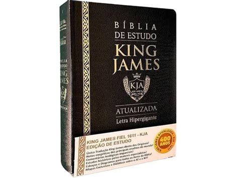 Bíblia De Estudo King James Atualizada Capa Luxo Letra Hipergigante