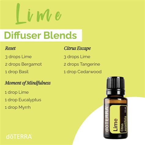 Lime Essential Oil Provides A Refreshing Uplifting Scent Try Out Some Of These Simple Diffu