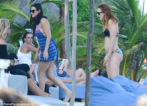Rumer Willis Shows Off Toned Bikini Body While On Mexican Break With Stunning Mother Demi Moore