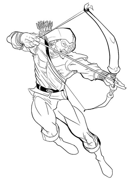 Green Arrow Attacks Coloring Page