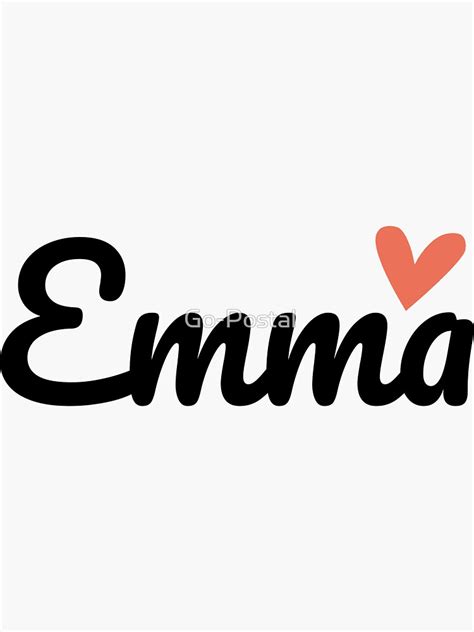 Emma ♥ Sticker For Sale By Go Postal Redbubble