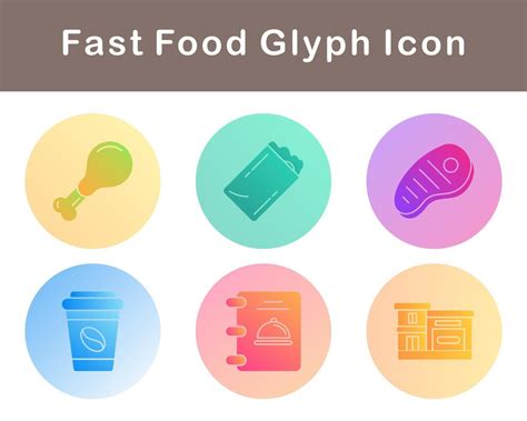 Fast Food Vector Icon Set 21122621 Vector Art At Vecteezy