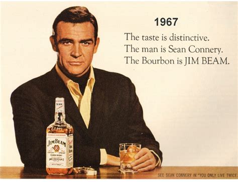 Sean Connery 007 Jim Beam Whiskey Ad Refrigerator Tool Box Magnet Man Cave Ebay Sean