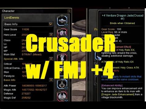 Dragon Nest SEA How Strong Is Crusader W Verdure Jade 4 FMJ 4