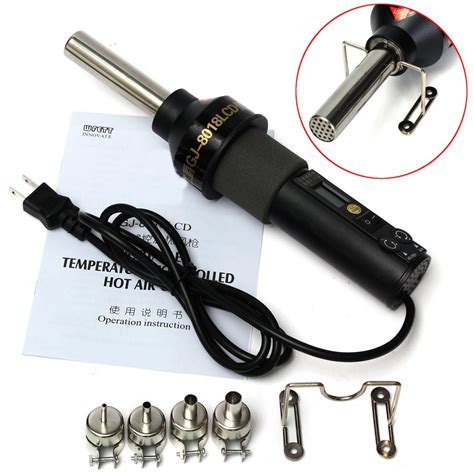 Gj W V Electronic Lcd Heat Gun Hot Air Gun Welding Tools With Nozzles Alexnld