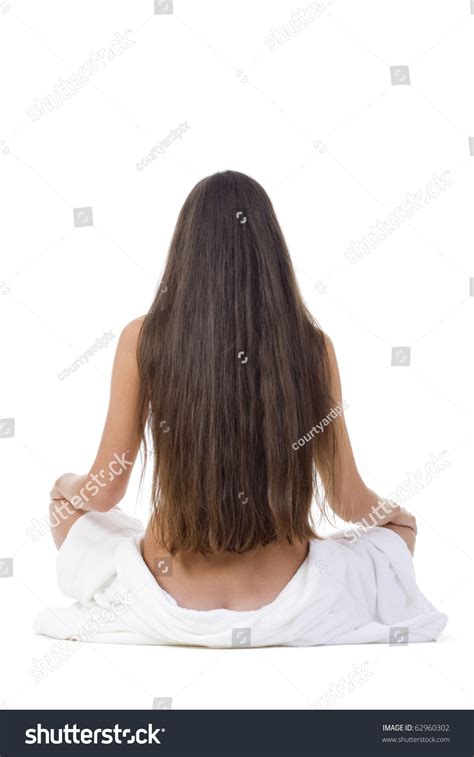 Nude Woman Long Hair Sitting On Stock Photo 62960302 Shutterstock