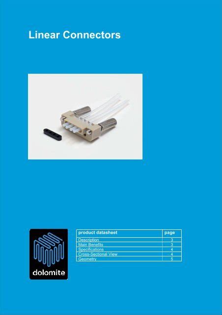 Linear Connectors Dolomite Microfluidics