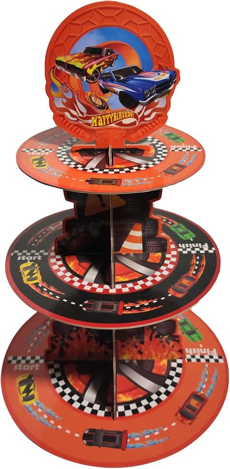 Amazon Tiers Hot Car Birthday Party Decorations Cupcake Stand Wheels Car Party Supplies