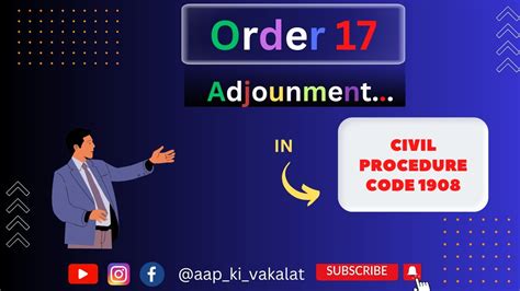 Order 17 Cpc Adjournment In Cpc Youtube