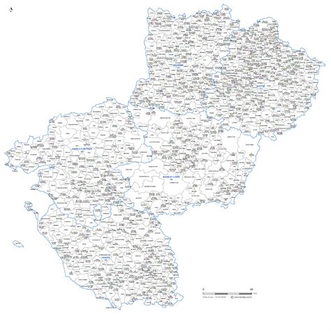 carte des villes communes des pays de la loire