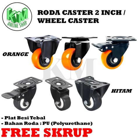 Jual Roda Kastor Lemari Inch Pu Roda Castor Mati Hidup Rem