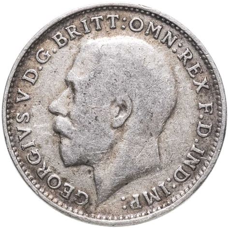 Монета Великобритания 3 пенса (pence) 1914 стоимостью 837 руб.