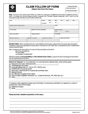 Fillable Online BClaimb Follow Up Form Fax Email Print PdfFiller