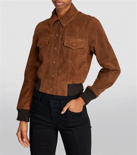 Womens Rag Bone Brown Rag Bone P Dionne Suede Jacket Harrods Us