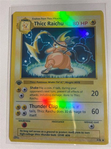 Thicc Raichu Charizard Gx Ex Vmax V Pok Mon Card Orica Etsy Singapore