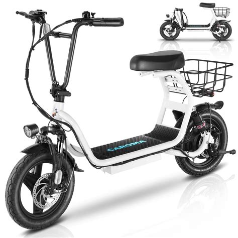 Caroma W Electric Scooter With Seat For Adult Mph Up To Miles