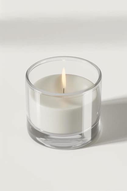 Premium Photo A Lit Candle Sitting In A Glass Bowl