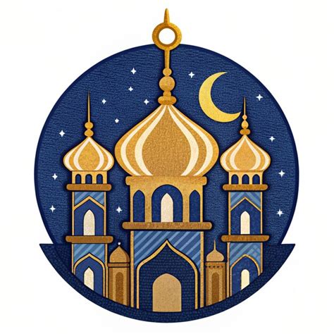 Golden Palace In Circular Frame Premium Ai Generated Image