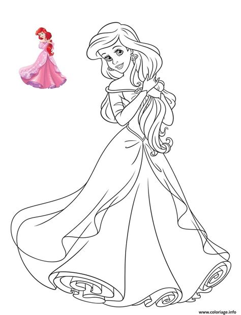 Coloriage Princesse Disney Ariel Dessin Princesse Disney Imprimer