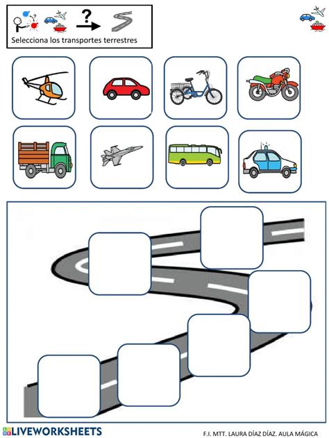 Ejercicio Interactivo De Medios De Transporte Para Tercer Grado Riset